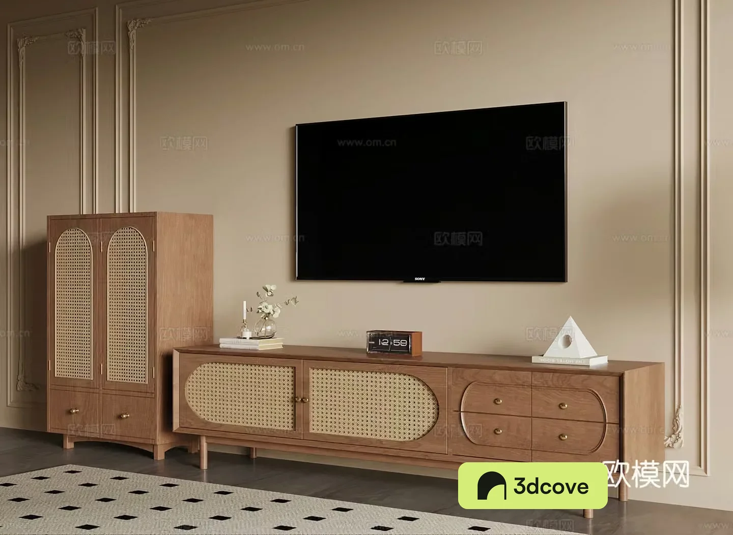 TV cabinet French medieval TV cabinet carpet
