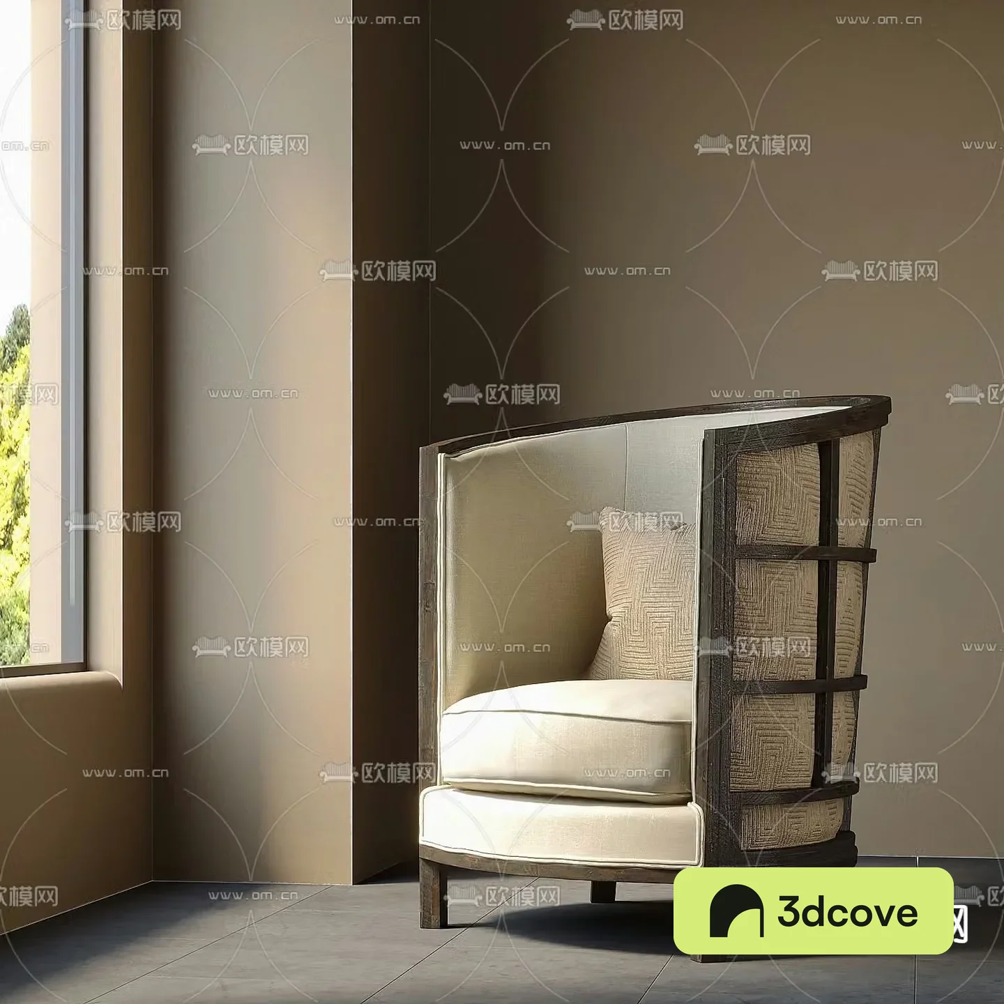 New Chinese style single sofa