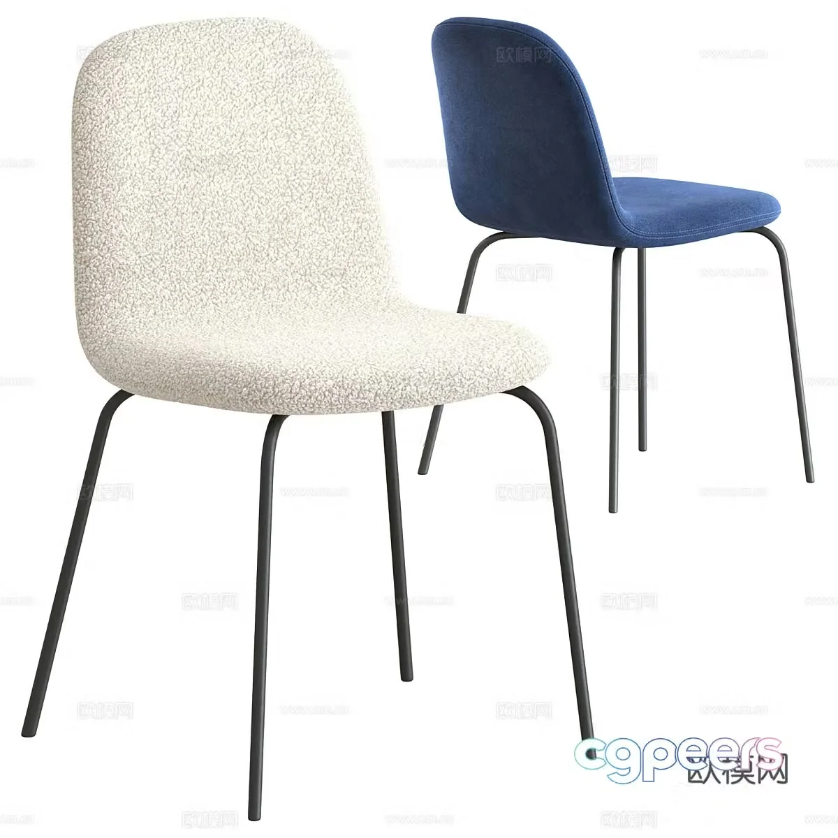 Modern minimalist Tibby chair 3d model