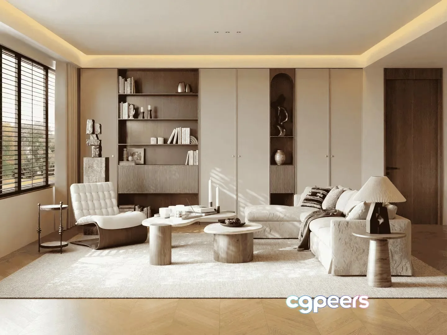 Modern Living Room 3D Model – 15159 – VRAY Render