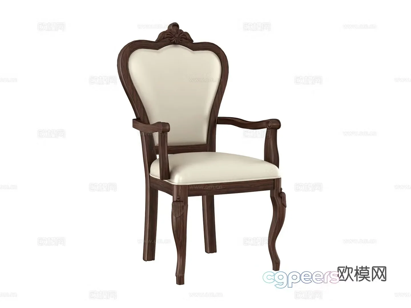 American chair dining chair 3d model