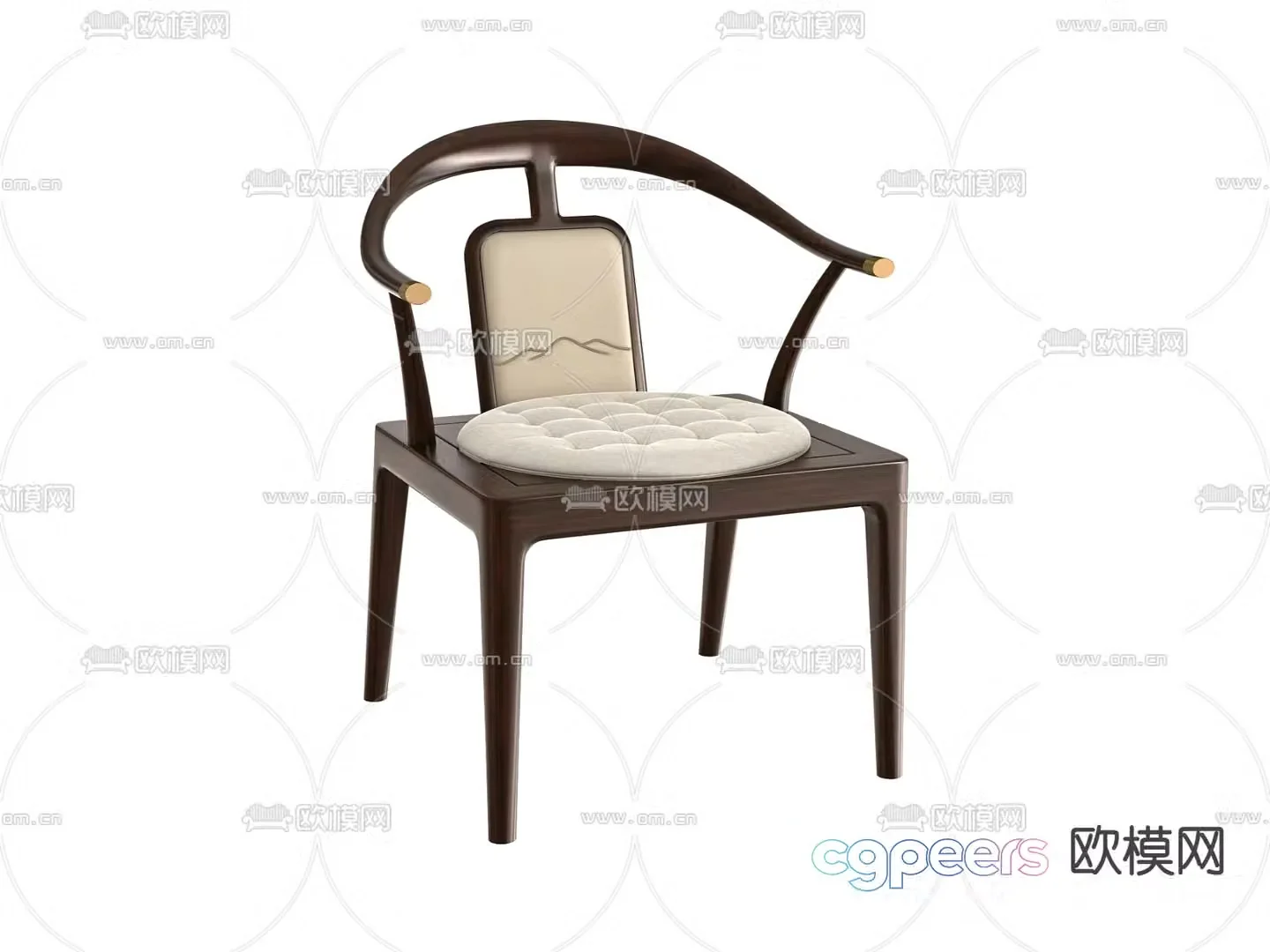 New Chinese style chair dining chair 3d model