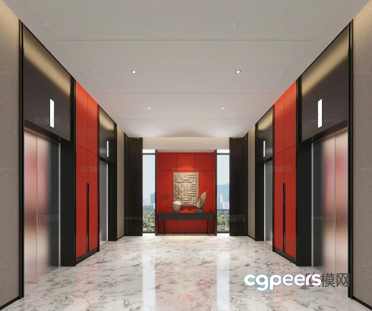 Modern hotel elevator hall Hotel elevator club elevator hall Club elevator hall Club elevator elevator elevator elevator elevator 3d model