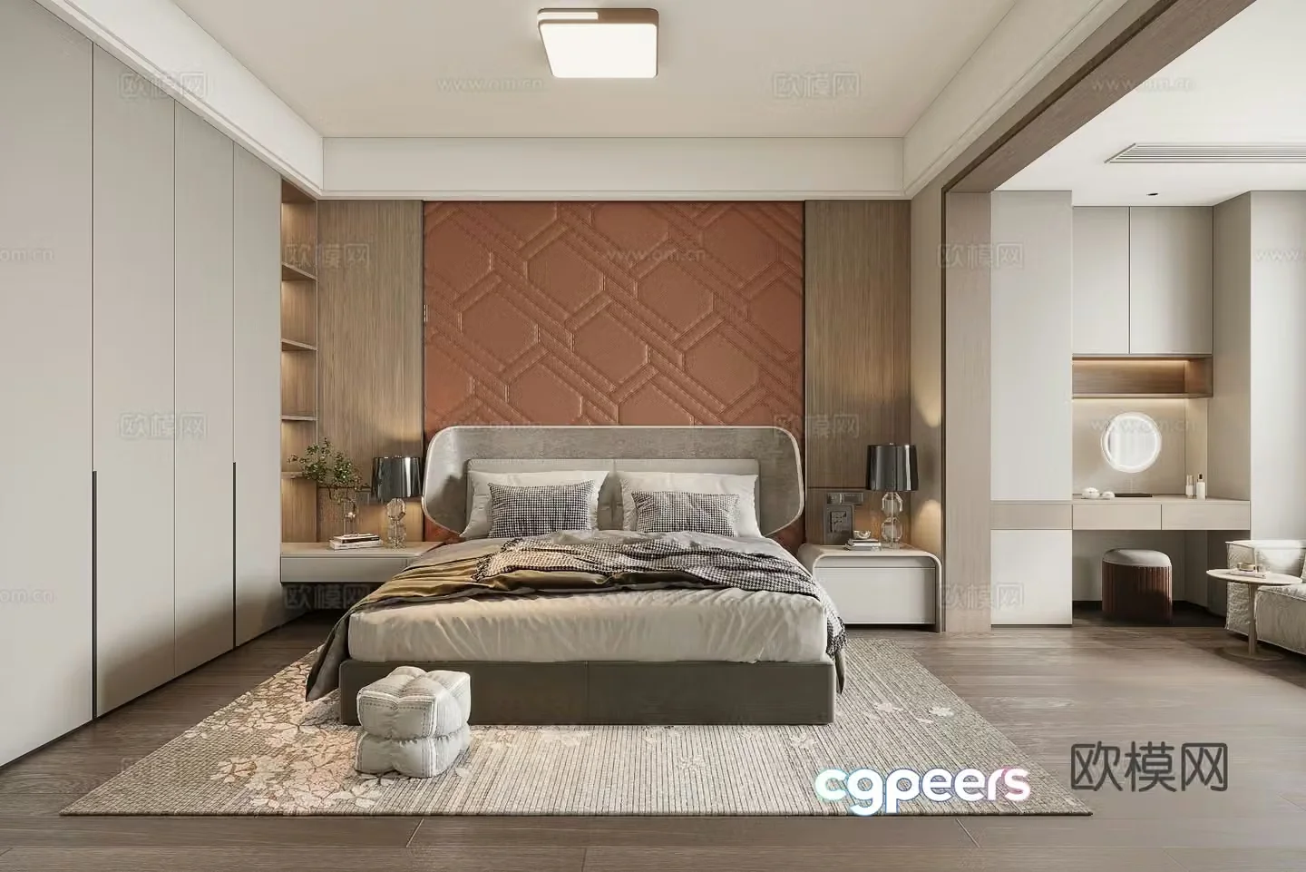 Modern bedroom master bedroom 3d model