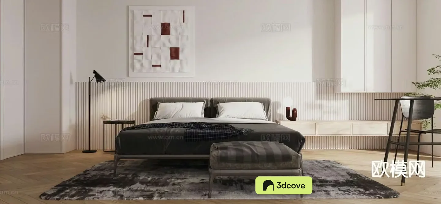 Modern double bed