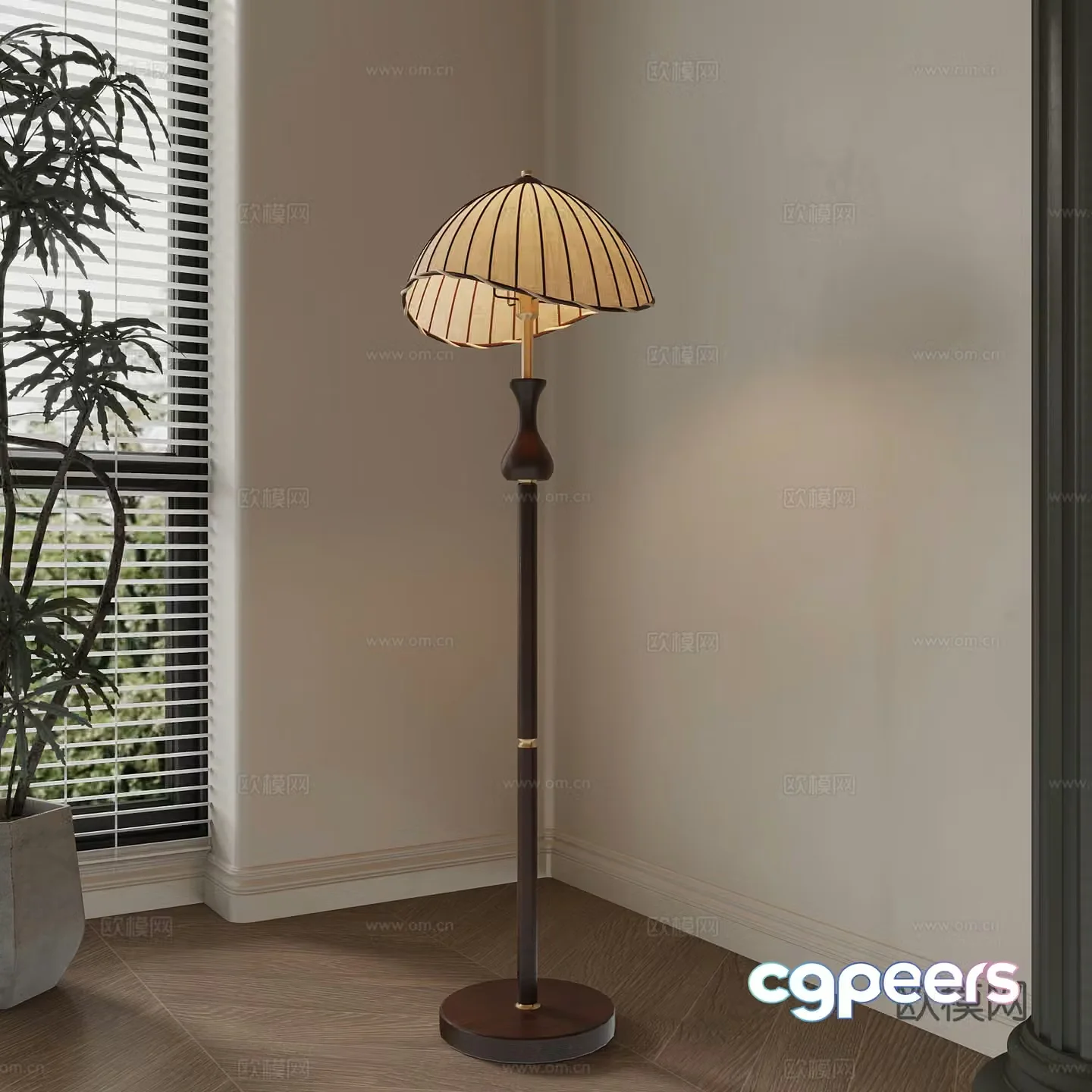 French floor lamp decorative lamp 3d model