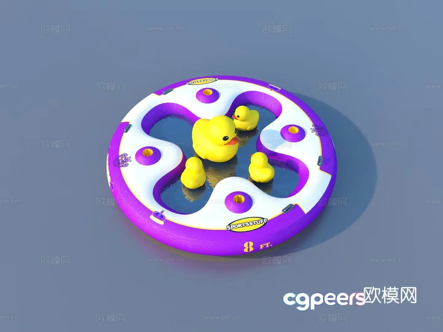 Inflatable pool little yellow duck toy duck 3d model