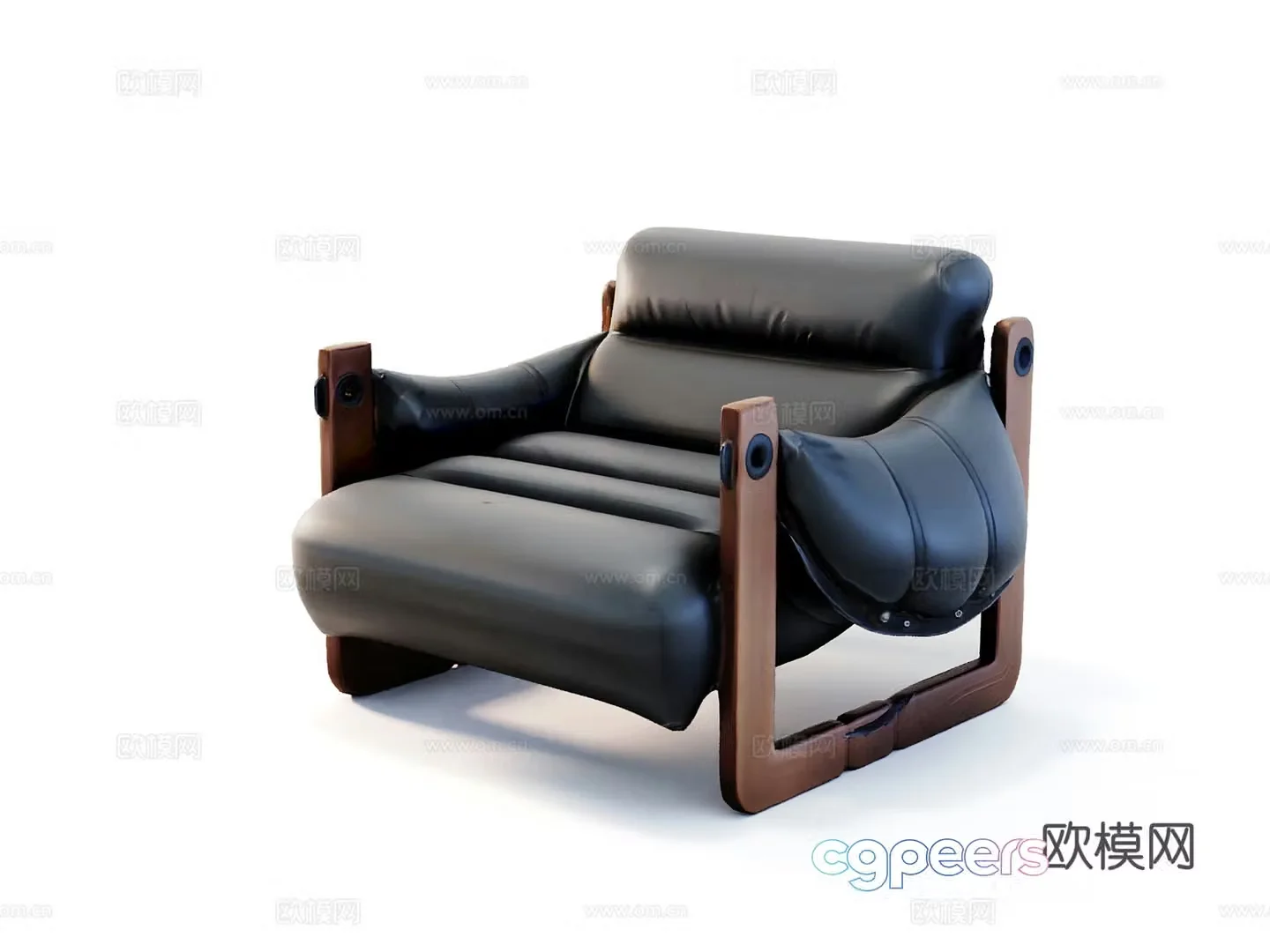 Single casual sofa 3d model