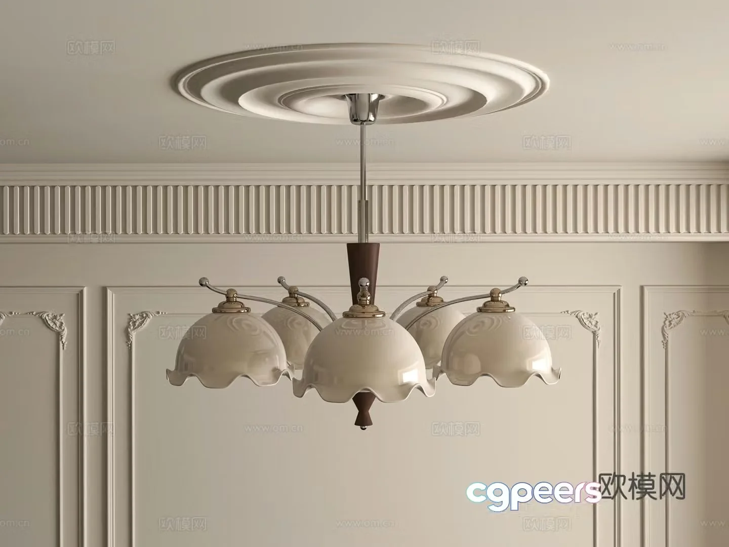3D model of medieval style chandelier