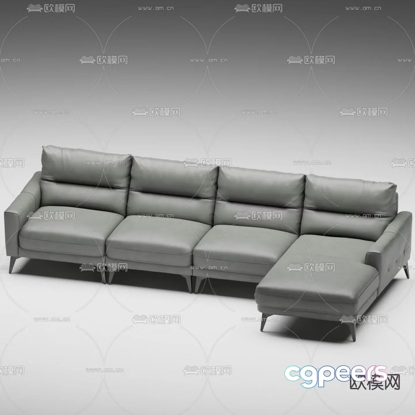 Corner sofa leather sofa 3d model