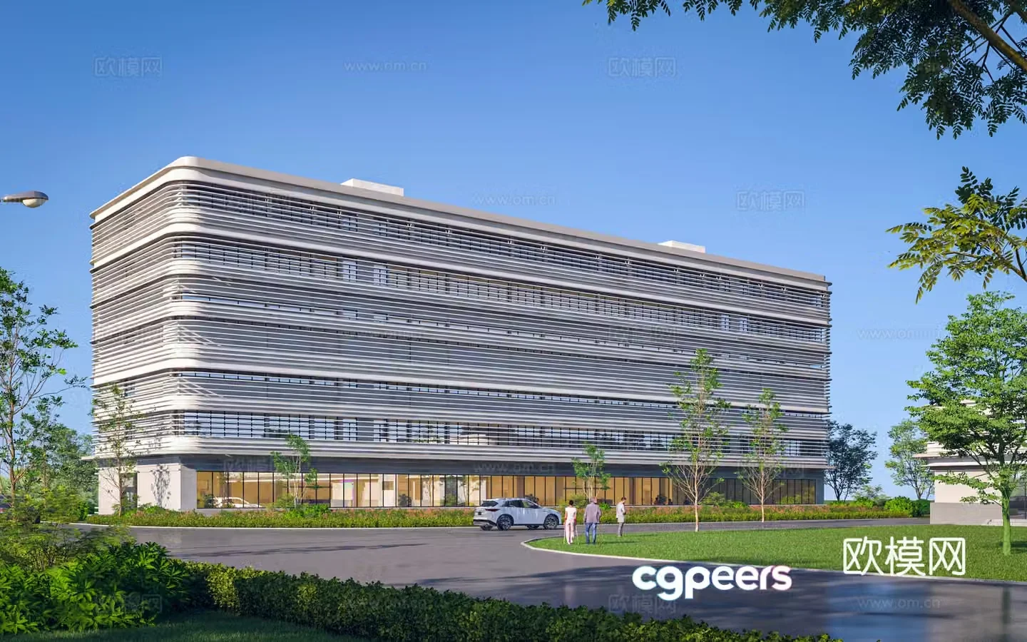Modern Office Building Modern Industrial Park Modern Hospital 3D model