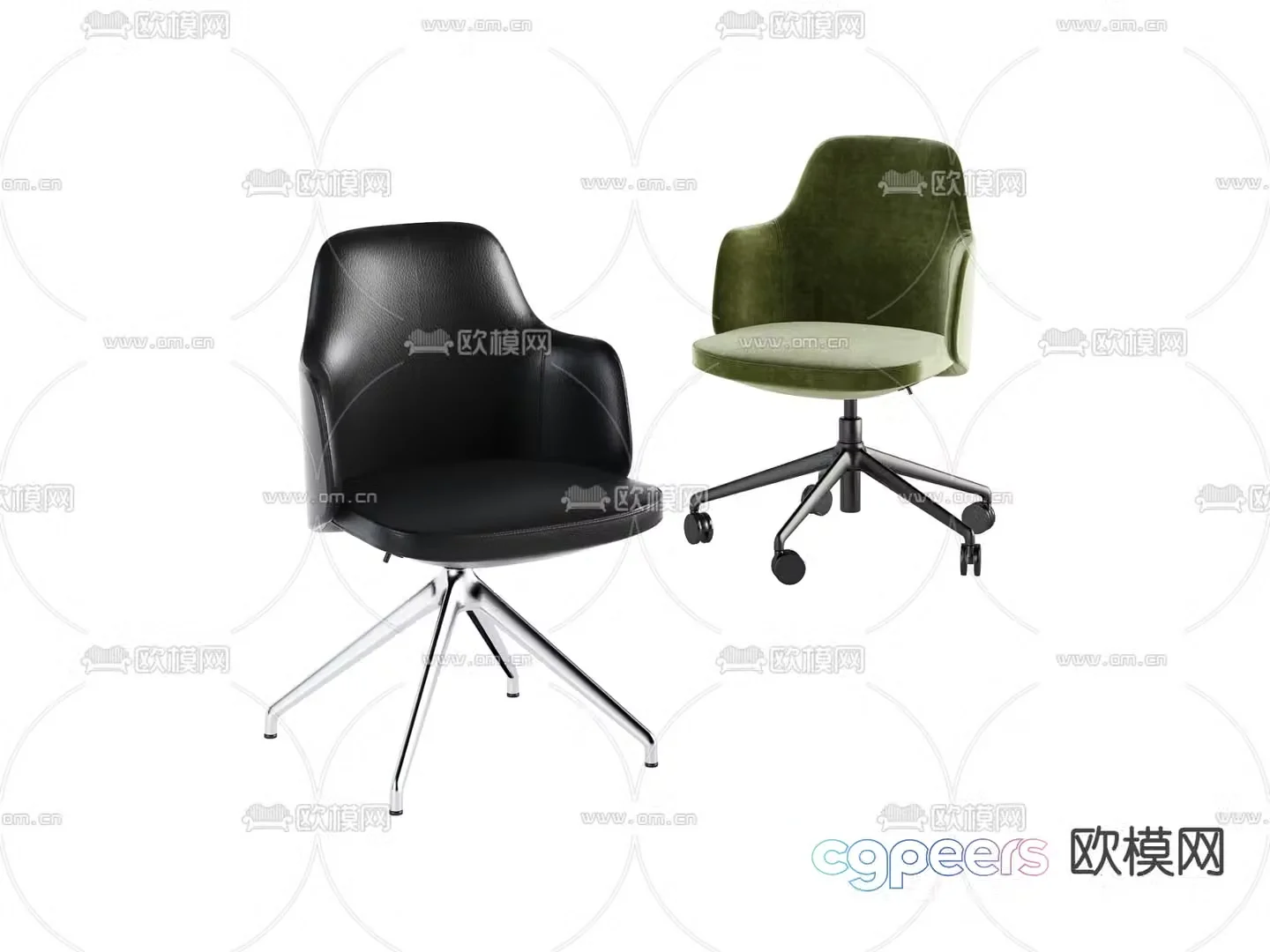 Modern office chair conference chair staff chair 3d model
