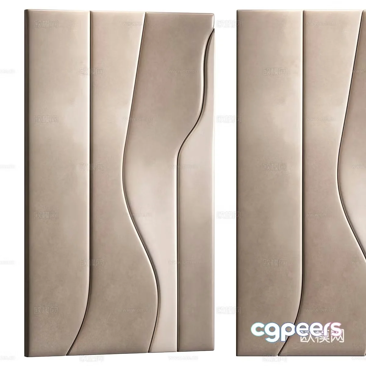 Modern Italian hard-pack artistic wall decoration 3d model