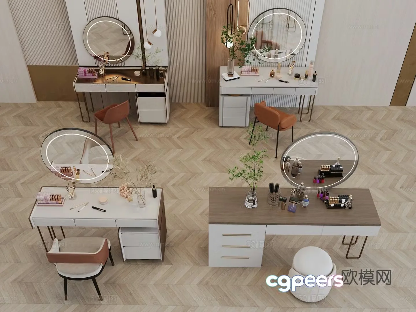 Modern dressing table 3d model