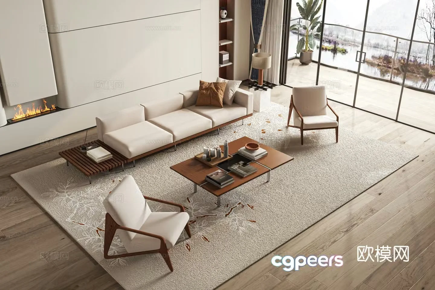 Modern style sofa 3d model