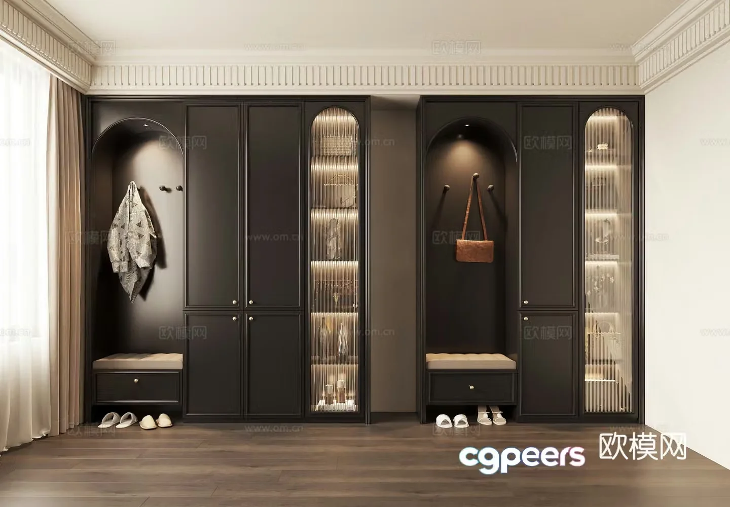 Combination shoe cabinet ornament 3D model