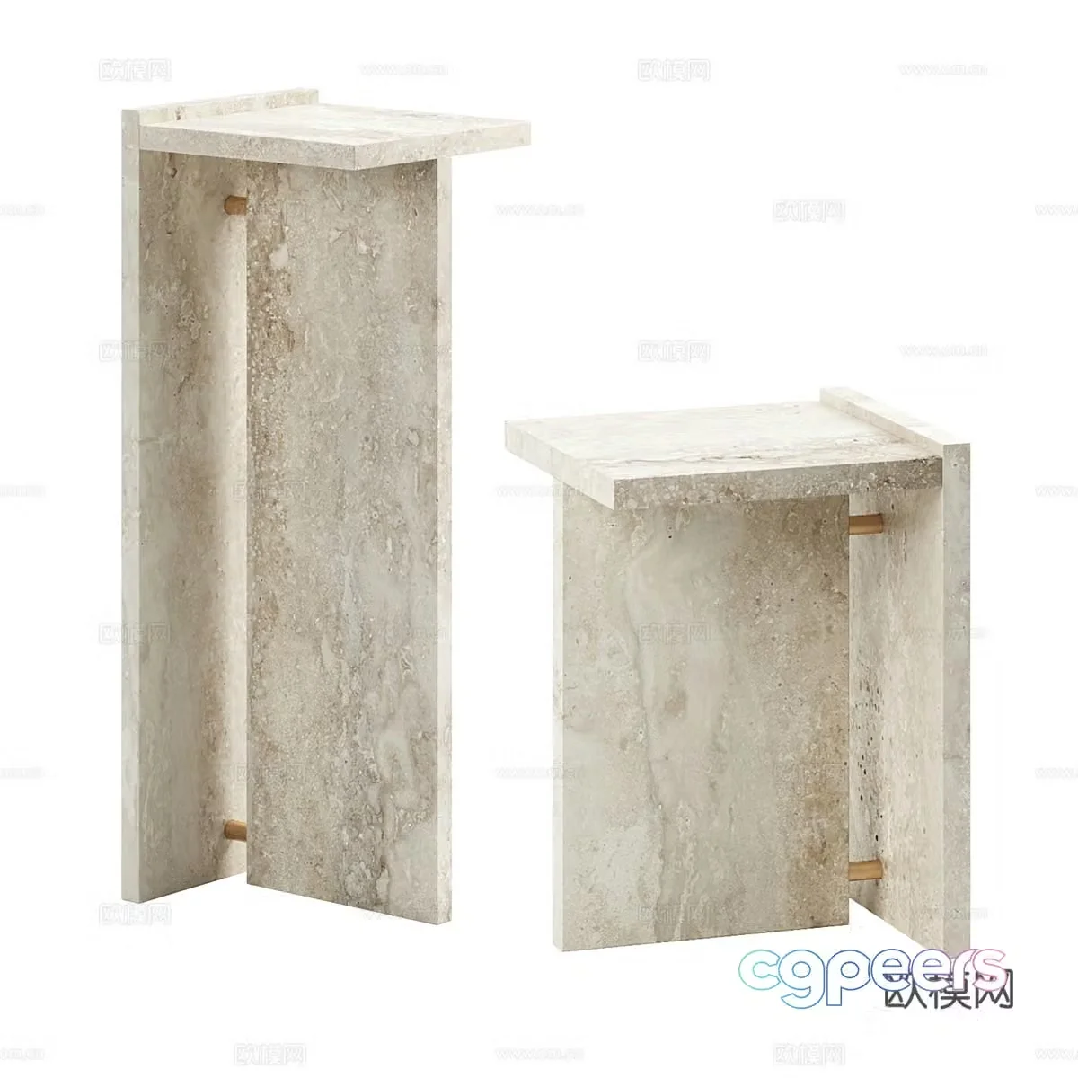 New Chinese side table angle table 3D model