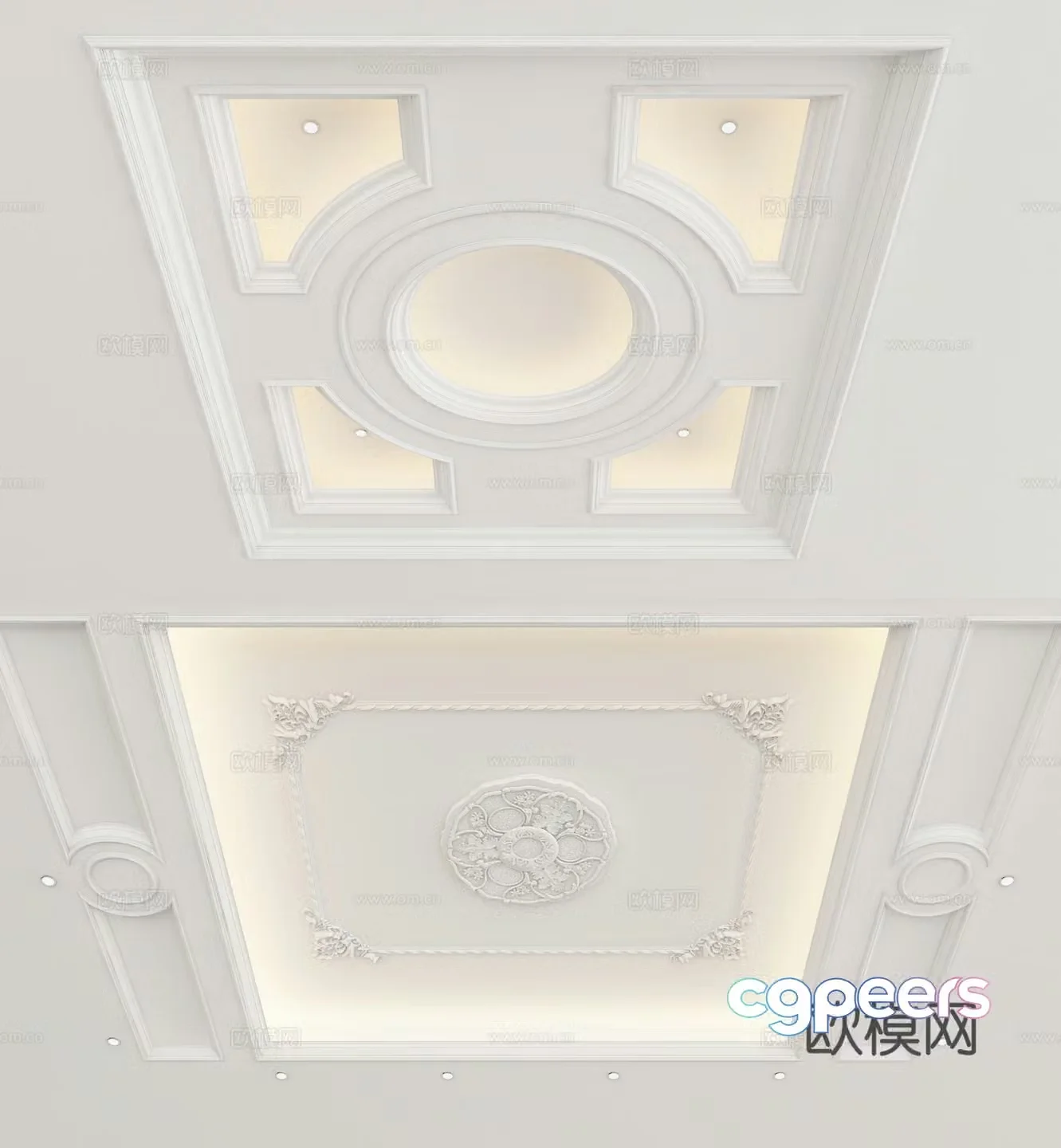 European style ceiling 3D model