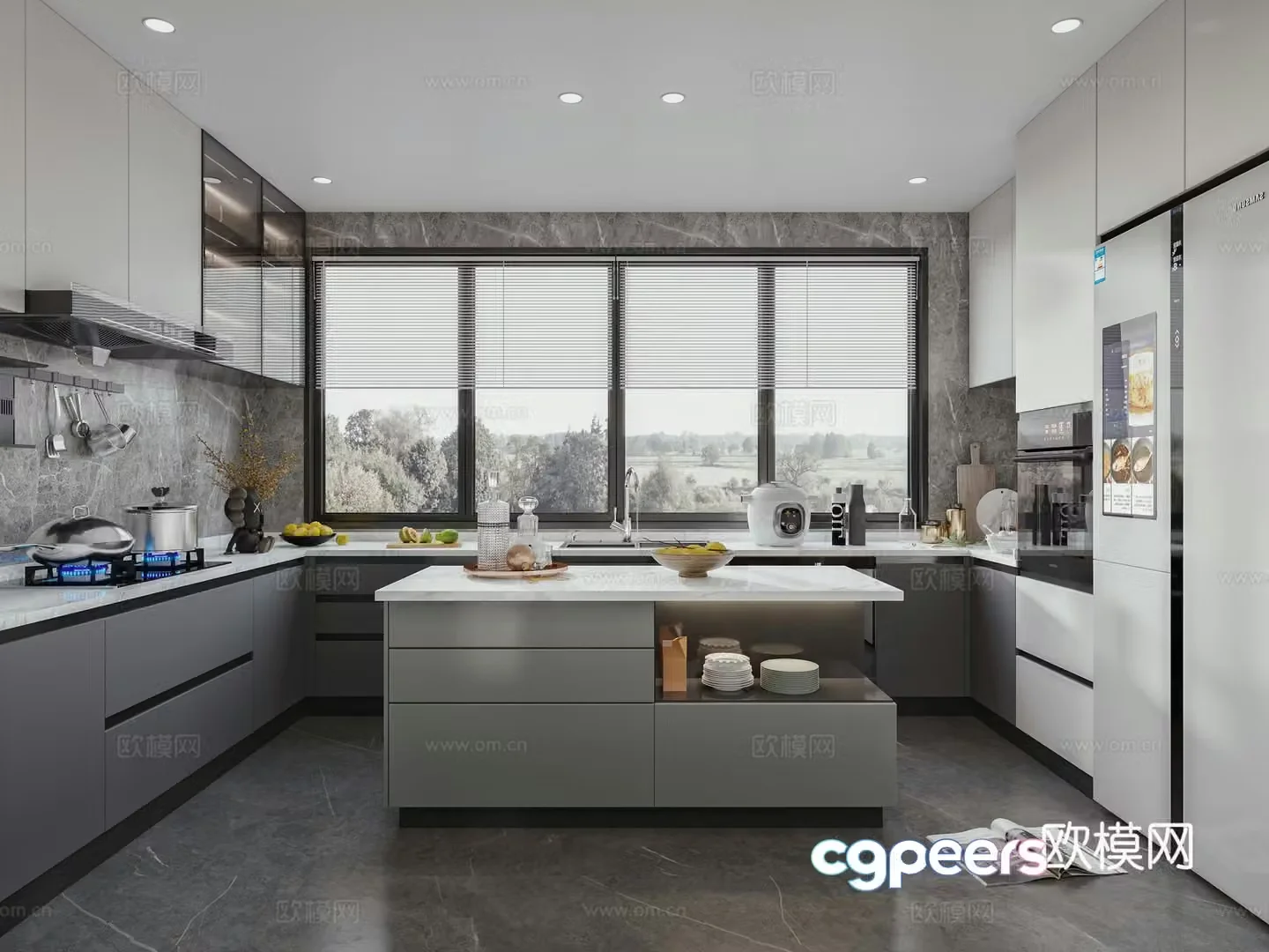 Villa kitchen 3d model