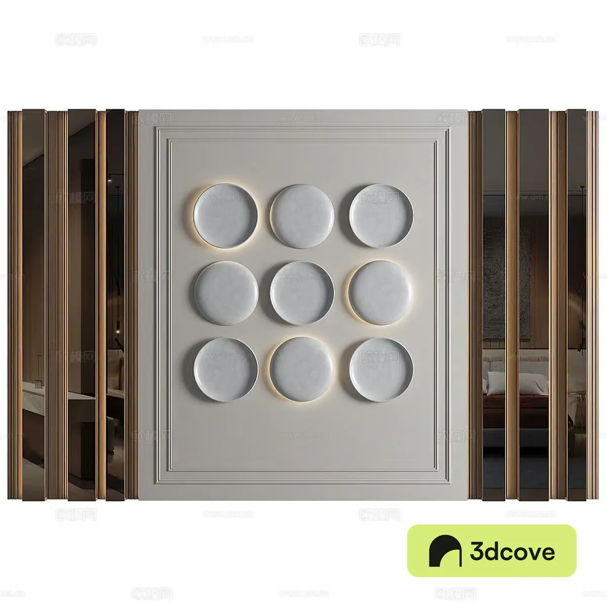 New Chinese style light luxury background wall