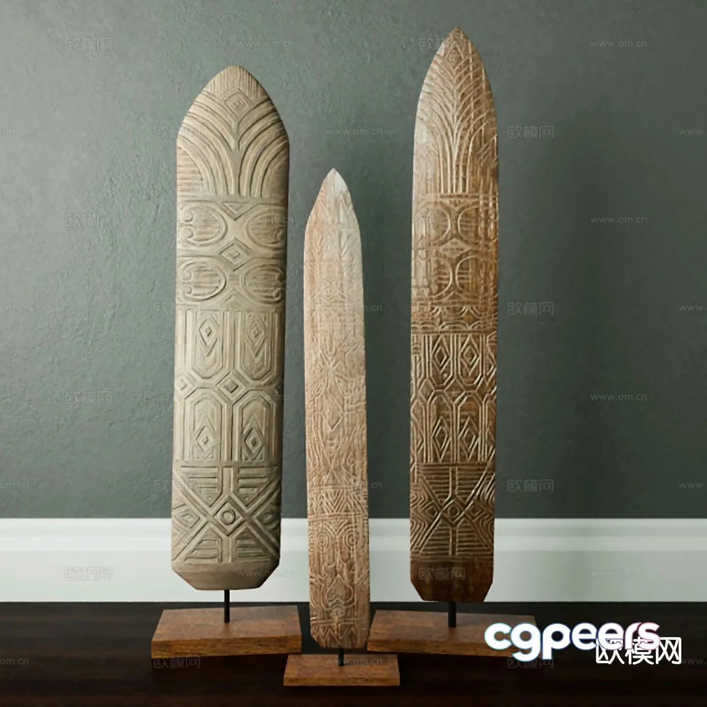 Wabi-sabi decorations tableware crafts 3d model