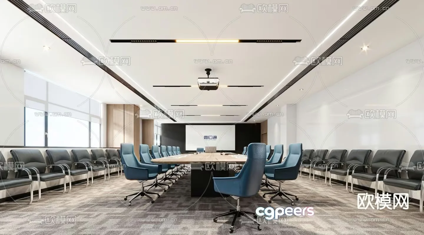 Modern Conference Room 3D Model – 10095 – VRAY Render