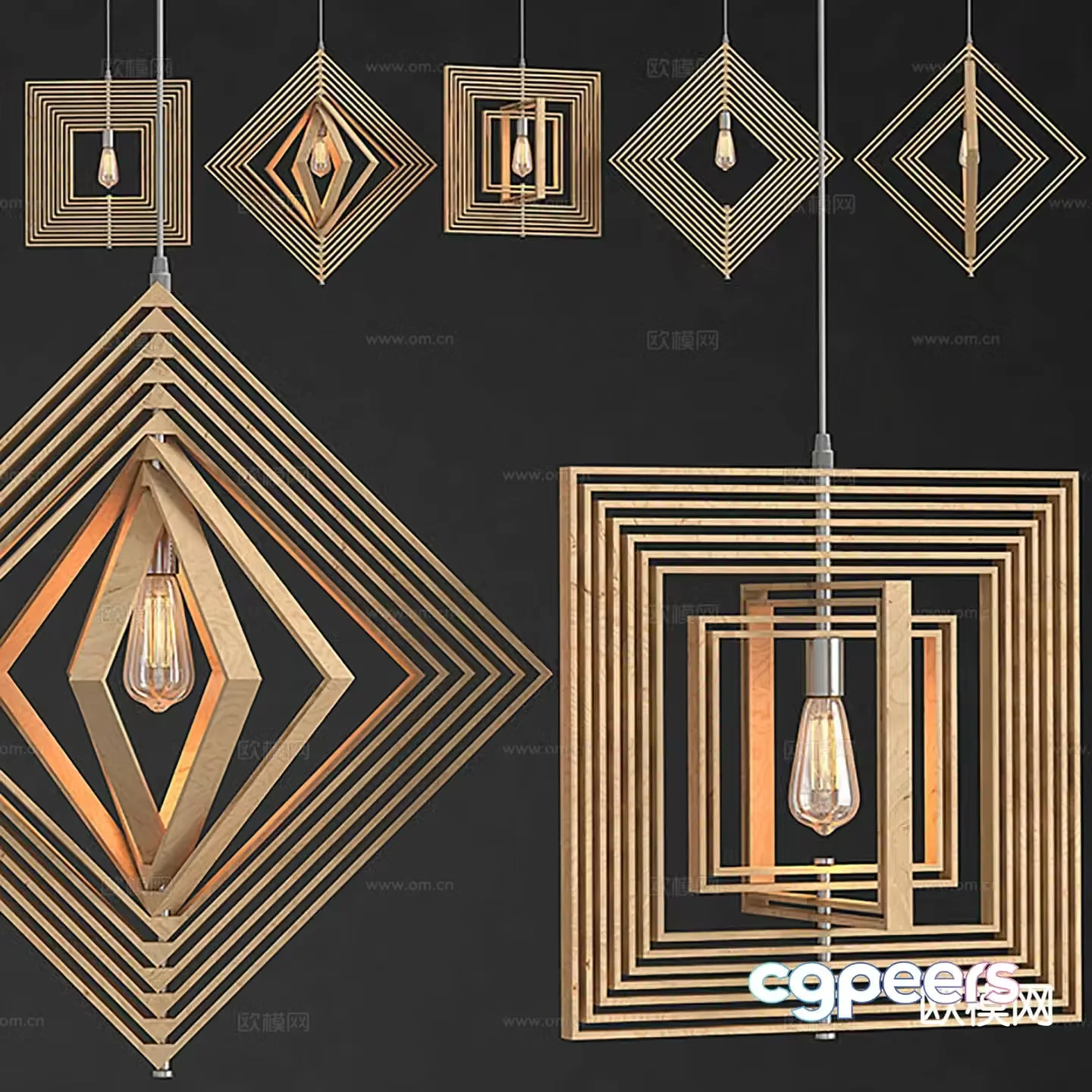 Modern interior chandelier 3d model