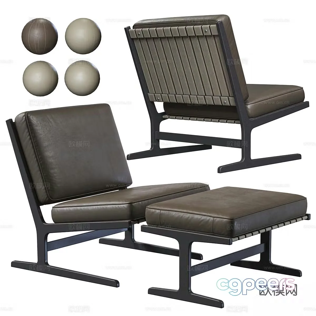 New Chinese style leisure chair 3d model