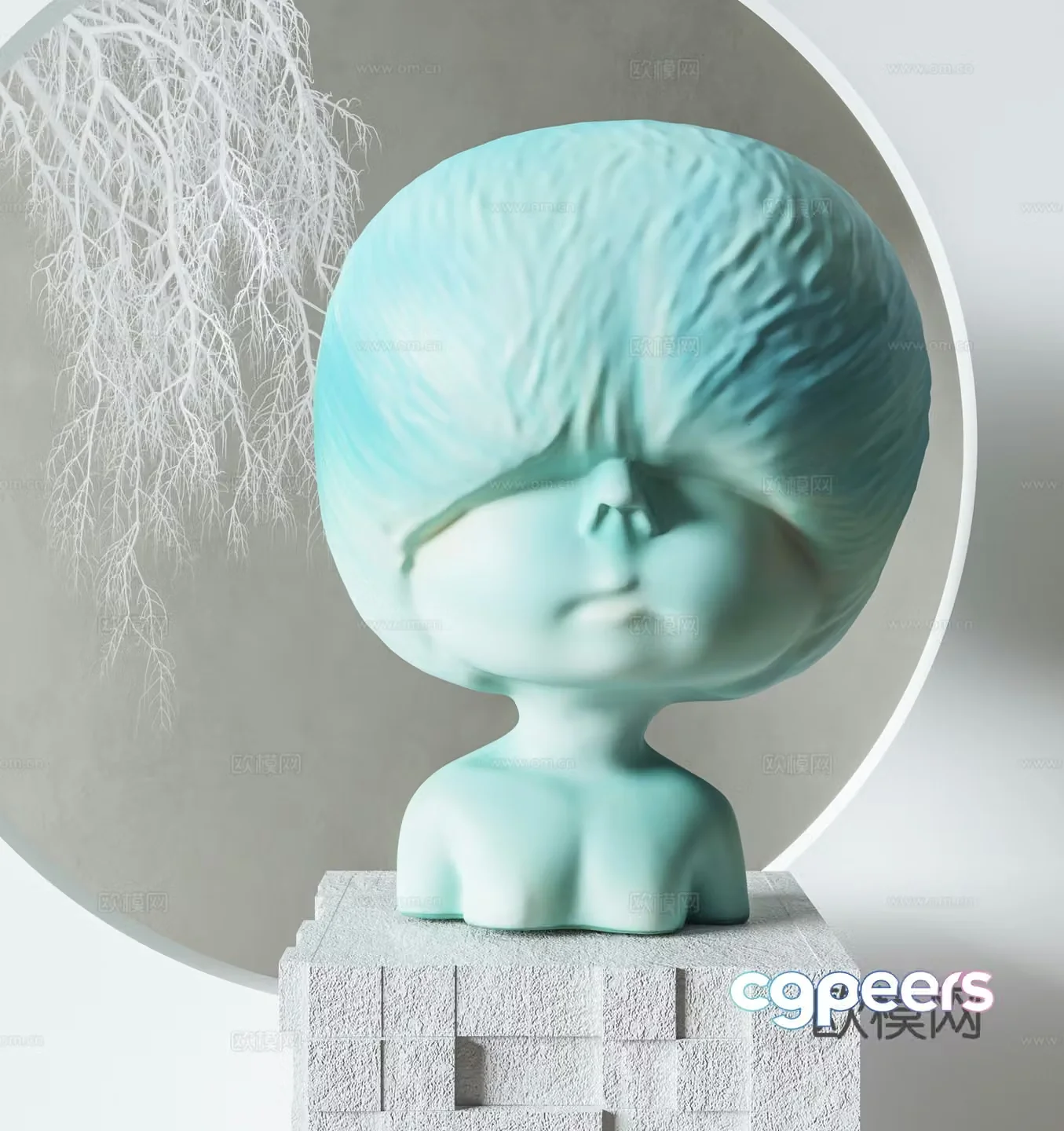 Modern figure sculpture 3d model