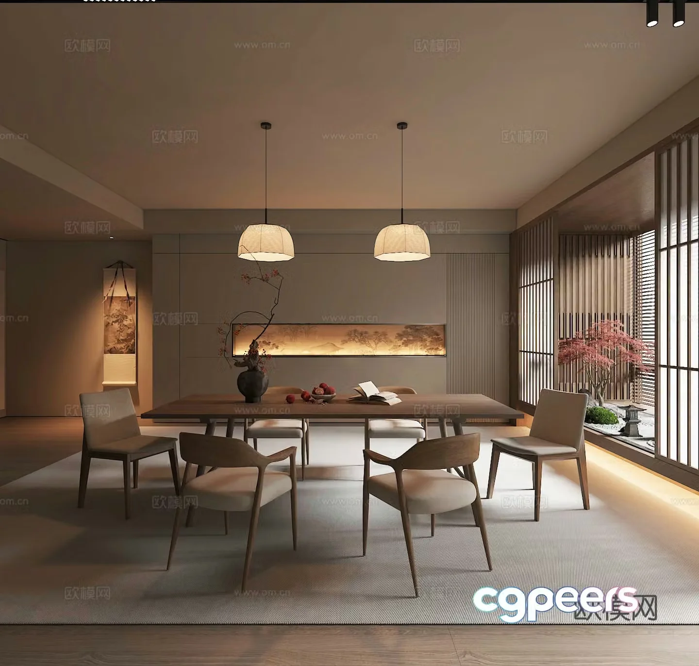 New Chinese style Song’s aesthetic restaurant 3D model