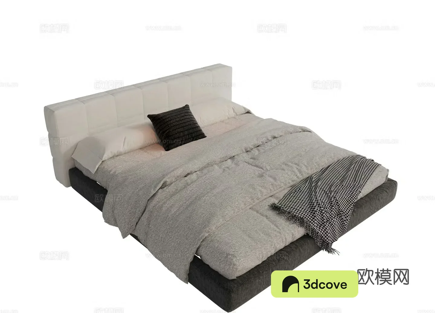 Modern fabric double bed master bedroom bed minimalist bedroom bed Minotti modern double bed