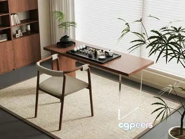 Modern Minimalist Office 3D Model – 21008 – VRAY Render