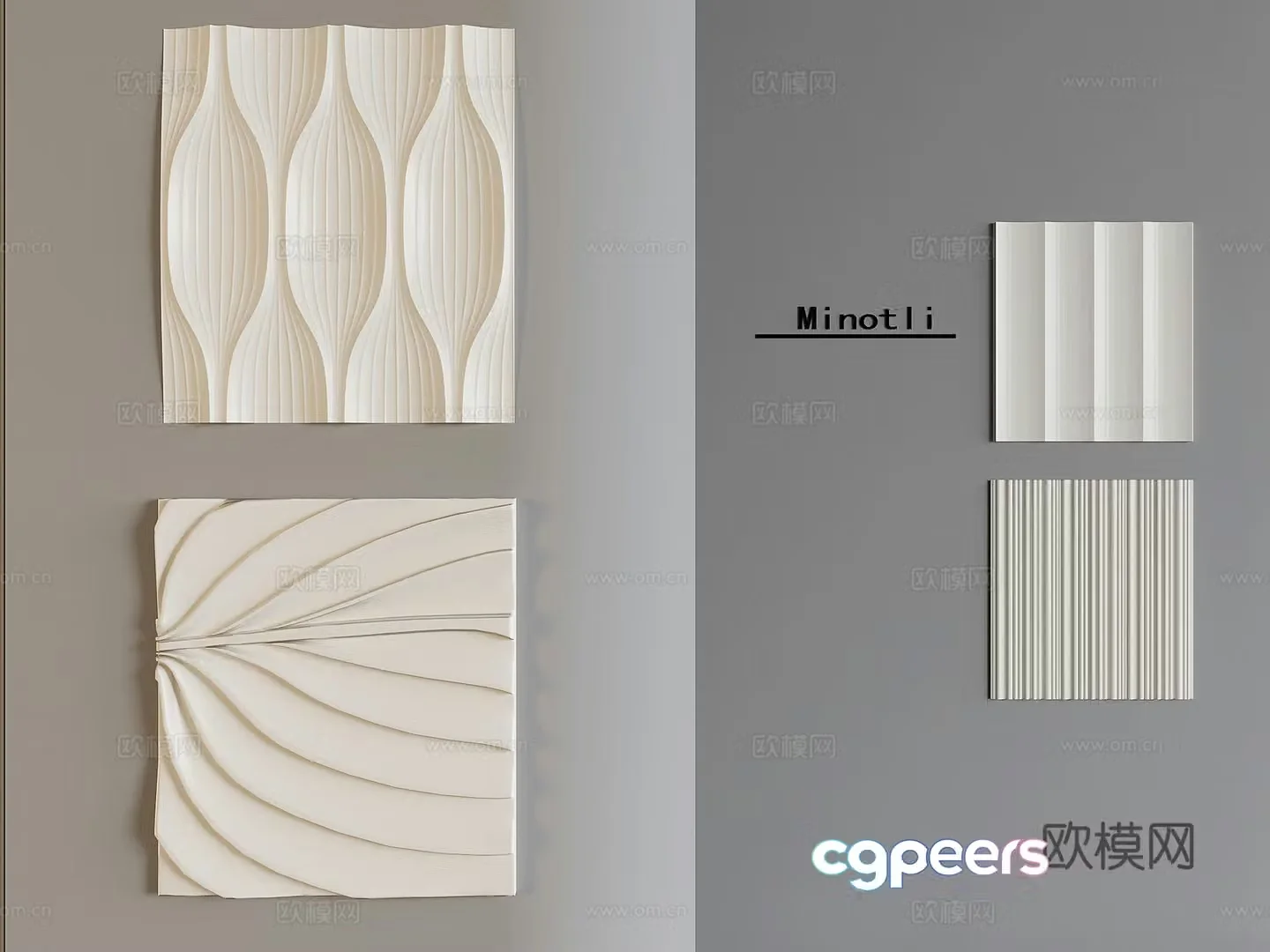 Cream style parquet tiles 3d model