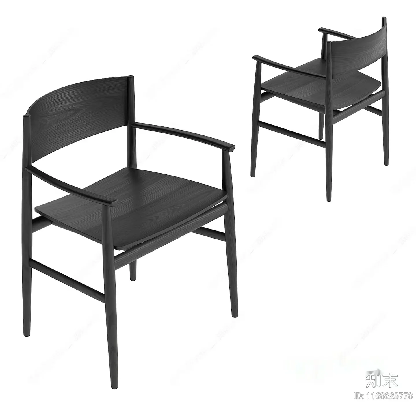 Wooden Dining Chair 3D Model – 12743 – VRAY Render