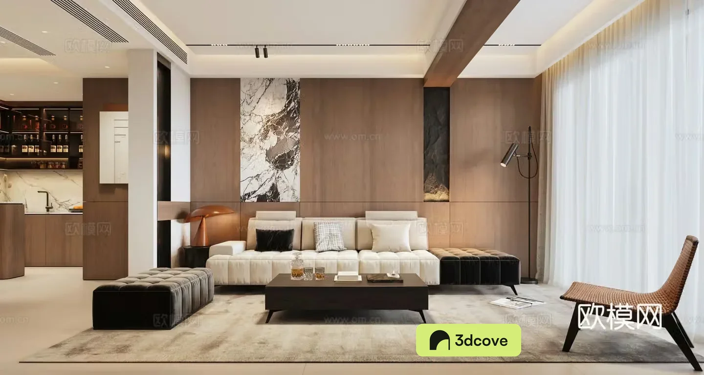 Italian minimalist living room