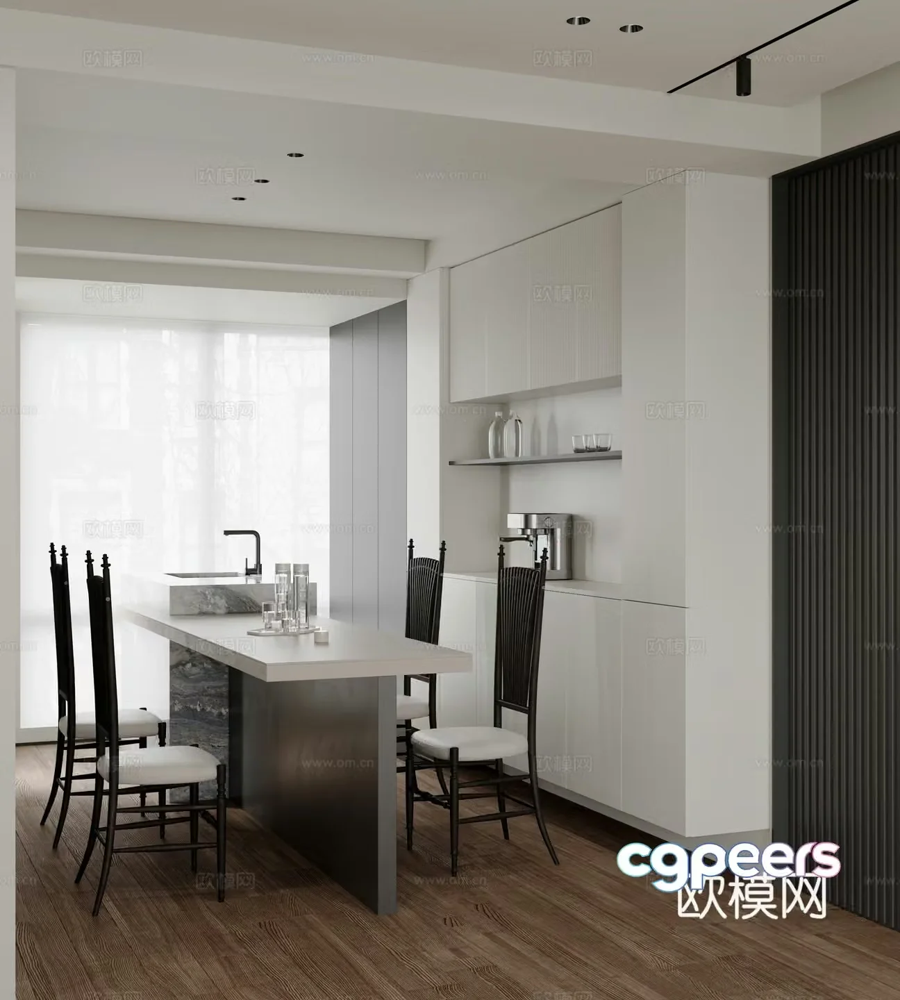 Modern restaurant 3d model