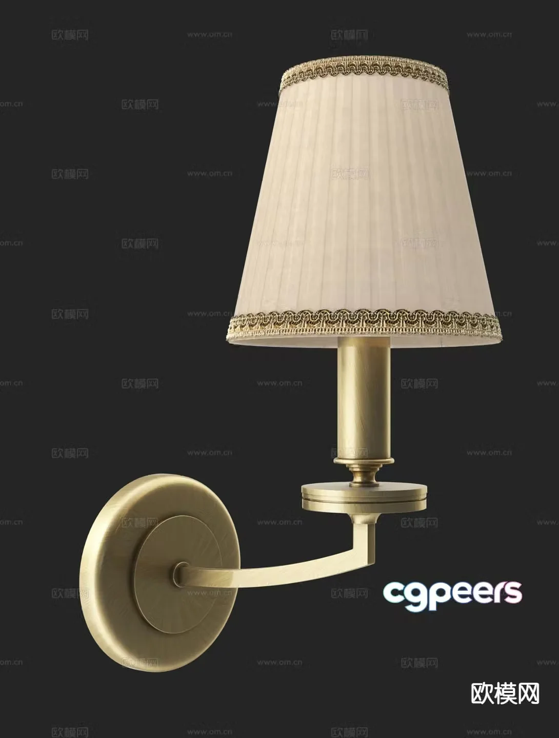 European wall lamp 3d model