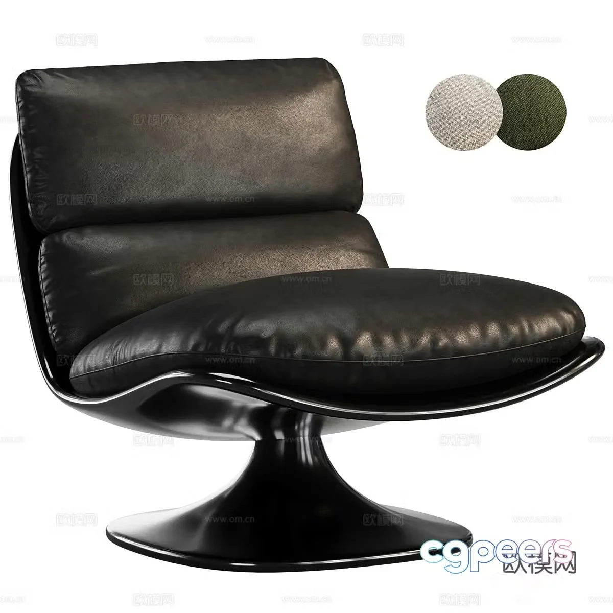Modern Italian light luxury Pattie armchair 3d model