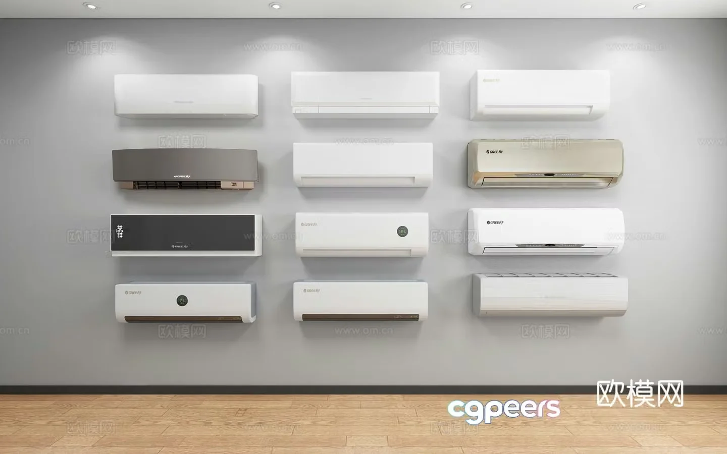 Air conditioner hanging 3d model