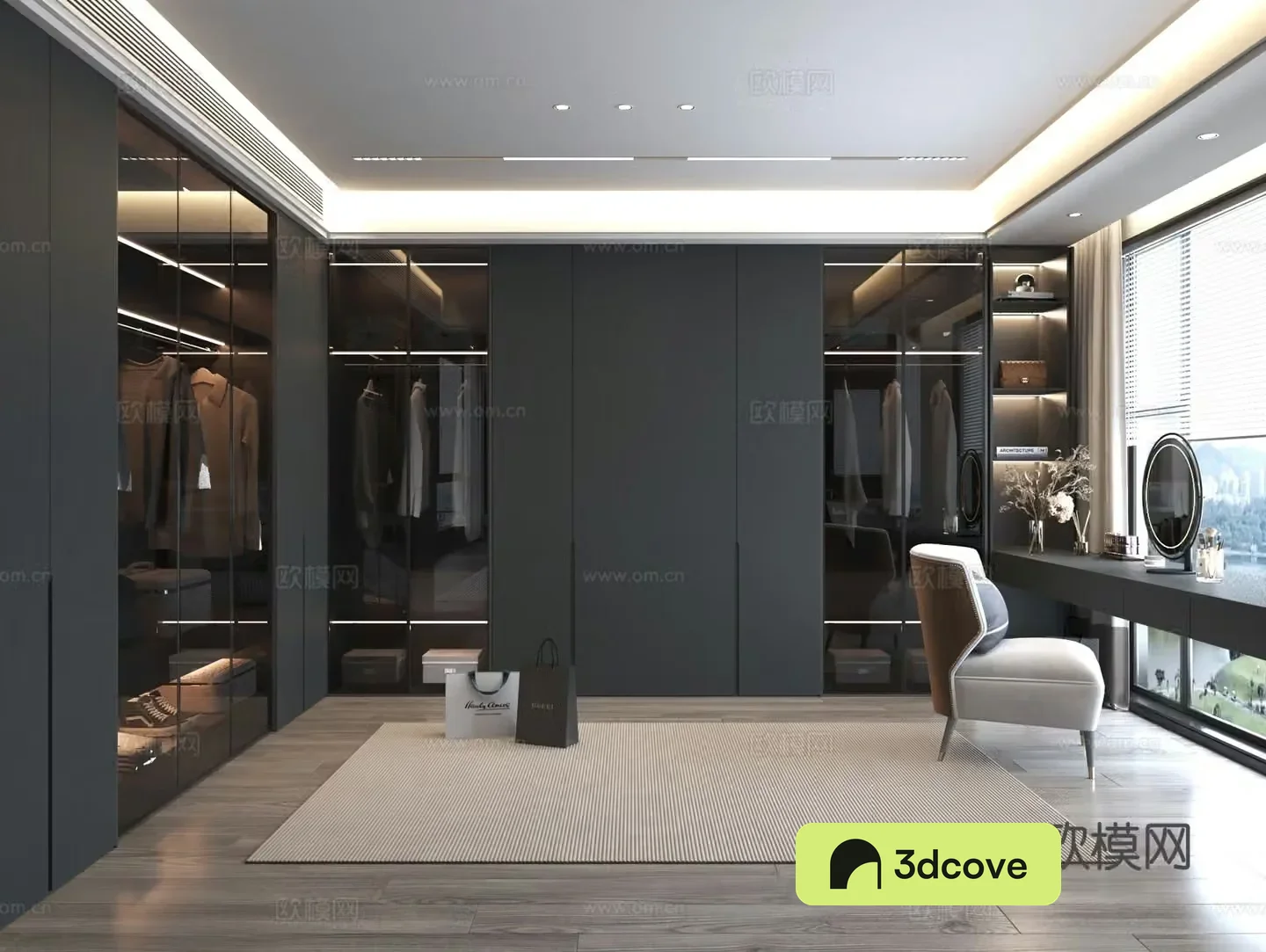 Modern minimalist cloakroom
