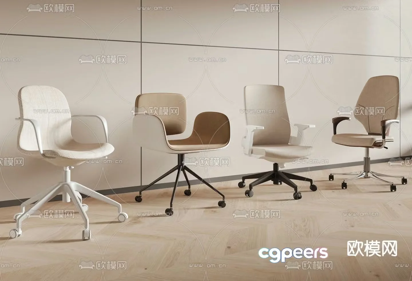 Office chair conference chair staff chair 3d model