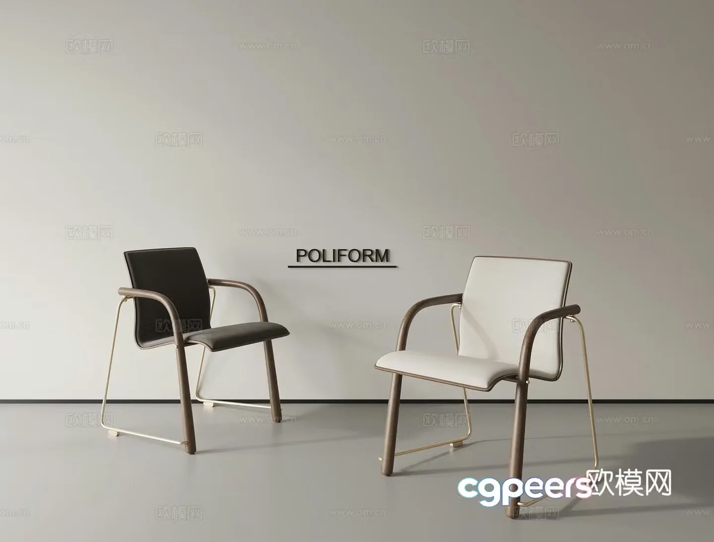 Dining chair single chair book chair 3d model
