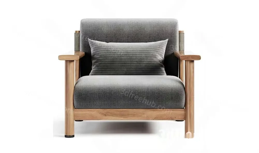Wooden Armchair 3D Model – 20823 – VRAY Render