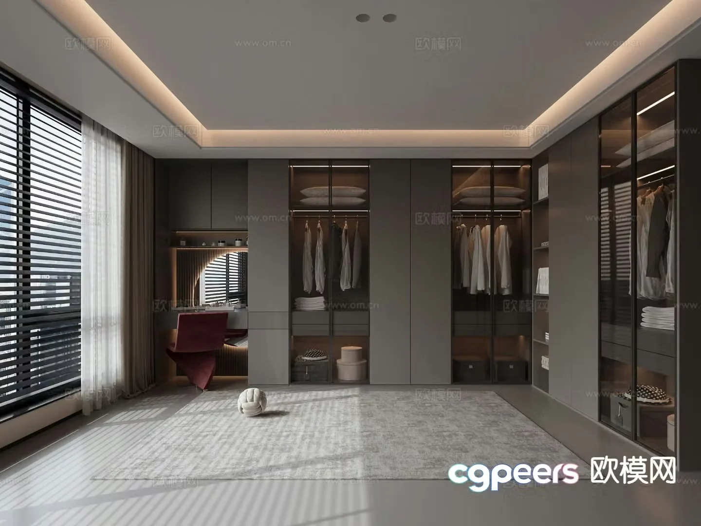 Modern cloakroom 3d model