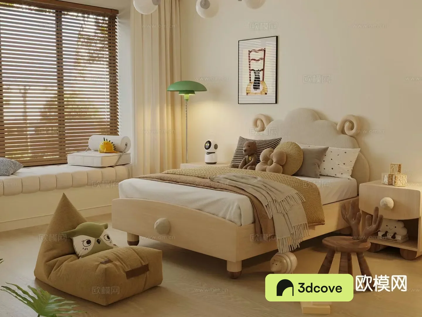 Cream style children’s bed