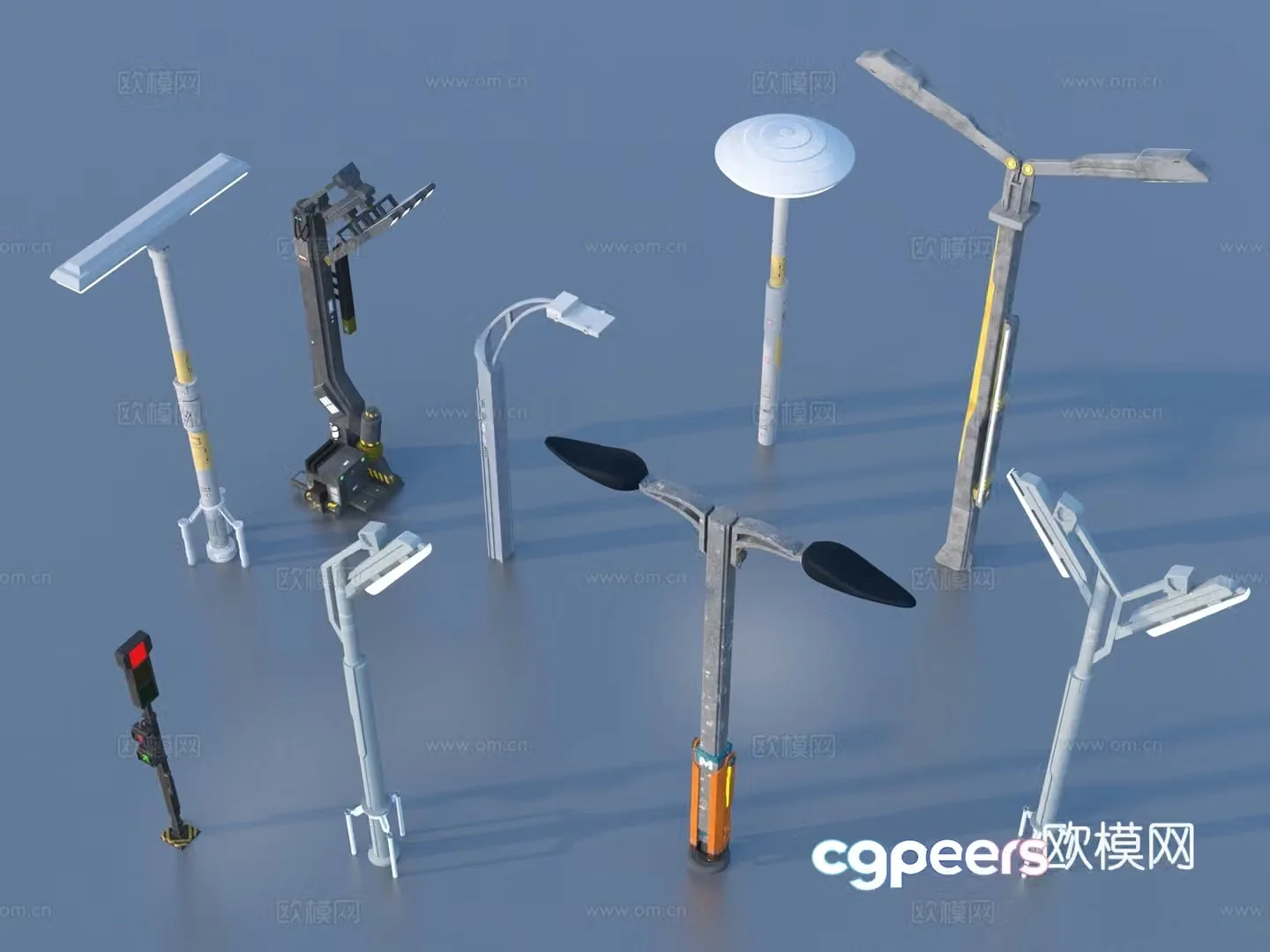 Street lights Outdoor lights Landscape street lights 3d model