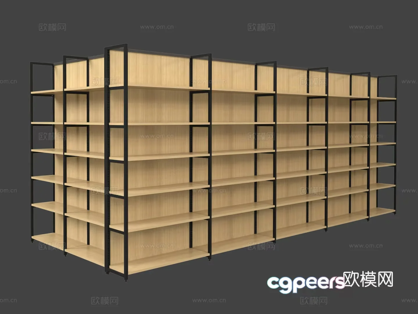 Modern Shelving Unit 3D Model – 14970 – VRAY Render