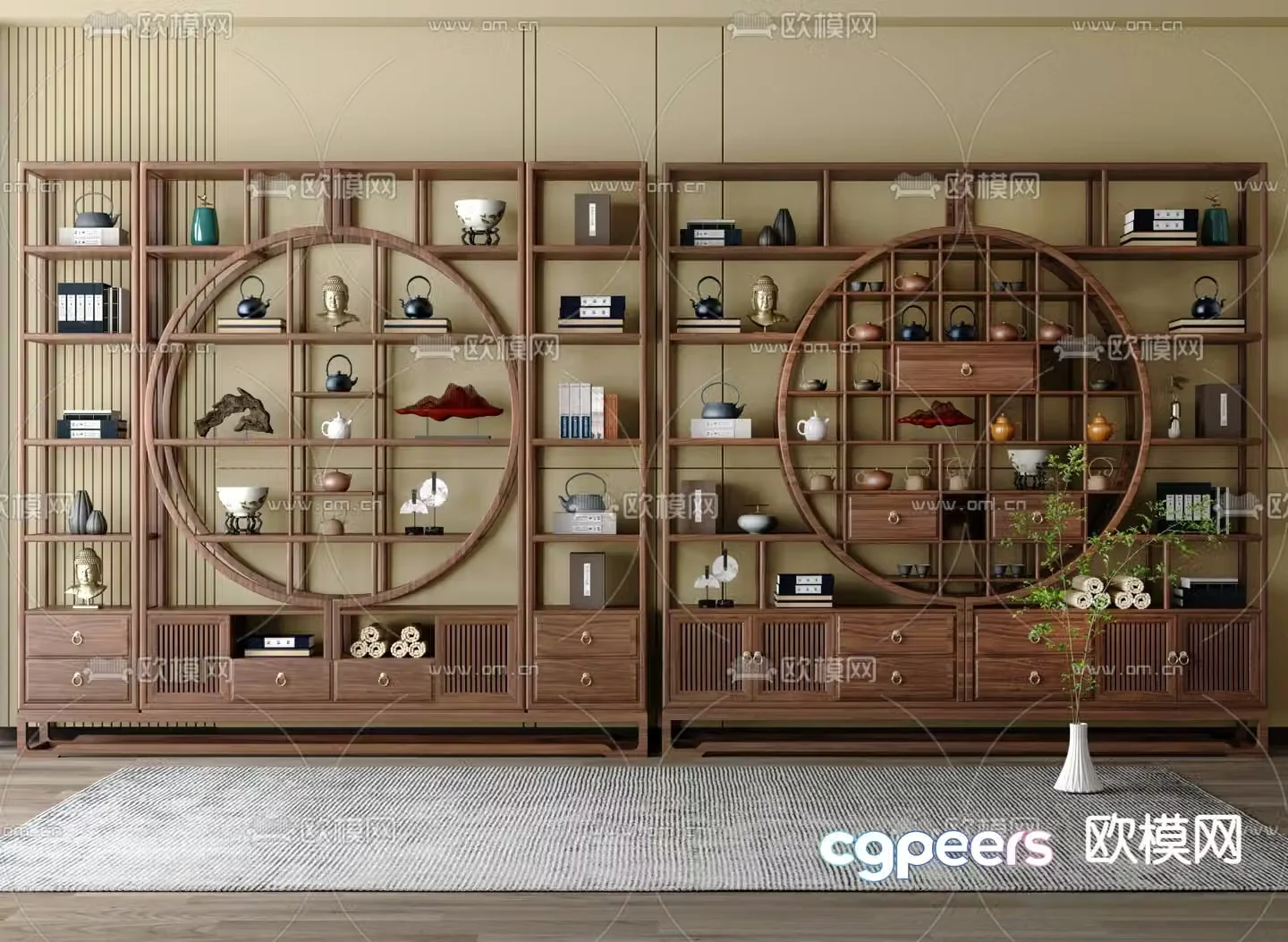 Bogu rack new Chinese style storage rack display rack 3d model