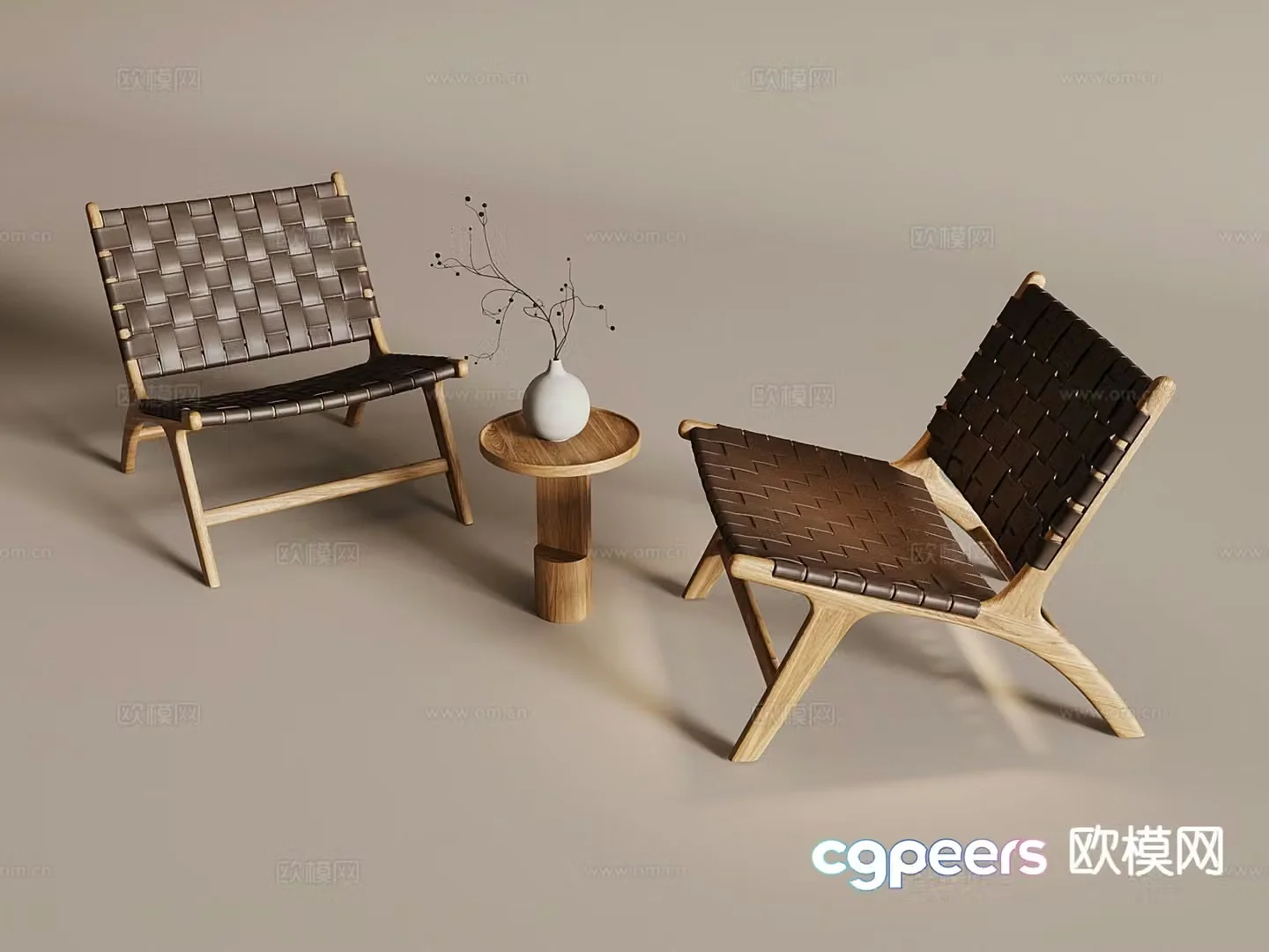 Medieval style leisure chair 3d model