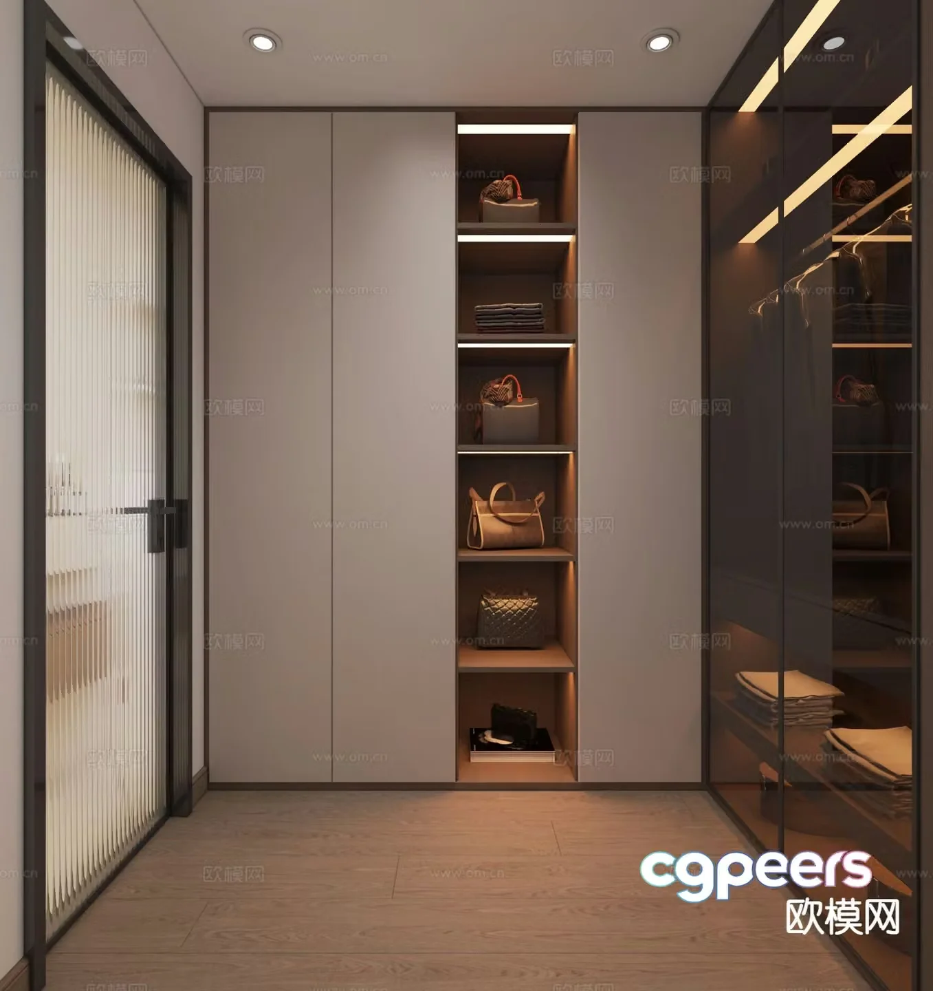 Modern cloakroom 3d model